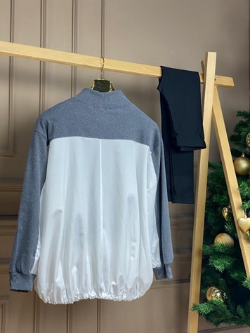 Balıkçı Yaka Polarlı Sweat (Antrasit)