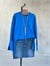 Basic Manşet Kollu Yırtmaç Detaylı Sweat (Saks)