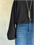 Basic Manşet Kollu Yırtmaç Detaylı Sweat (Siyah)