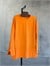 Basic Manşet Kollu Yırtmaç Detaylı Sweat (Oranj)