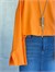 Basic Manşet Kollu Yırtmaç Detaylı Sweat (Oranj)