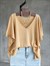 Basic Oversize Merserize Yan Yırtmaç Triko (Camel)