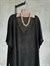 Basic Oversize Merserize Yan Yırtmaç Triko (Siyah)