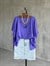 Basic Oversize Merserize Yan Yırtmaç Triko (Mor)