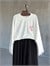 Basic Oversize Ön Arka Nakışlı Biber Tişört (Beyaz)