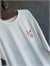 Basic Oversize Ön Arka Nakışlı Biber Sweat (Beyaz)