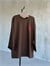 Basic Oversize Ön Arka Nakışlı Biber Sweat (Kahve)