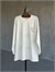 Basic Oversize Ön Arka Nakışlı Biber Sweat (Beyaz)