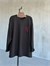 Basic Oversize Ön Arka Nakışlı Biber Sweat (Siyah)