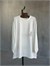 Basic Oversize Ön Arka Nakışlı Kiraz Sweat (Beyaz)