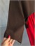 Basic Oversize Ön Arka Nakışlı Kiraz Sweat (Kahve)