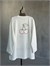 Basic Oversize Ön Arka Nakışlı Kiraz Sweat (Beyaz)