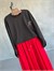 Basic Oversize Ön Arka Nakışlı Kiraz Sweat (Siyah)