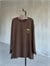 Basic Oversize Ön Arka Nakışlı Limon Sweat (Kahve)