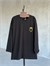 Basic Oversize Ön Arka Nakışlı Limon Sweat (Siyah)