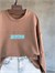 Oversize Yazı Baskılı Sweatshirt (Kahve)