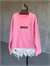 Oversize Yazı Baskılı Sweatshirt(Pembe)