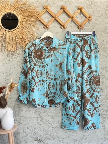 Batik Desenli Takım (Mavi)