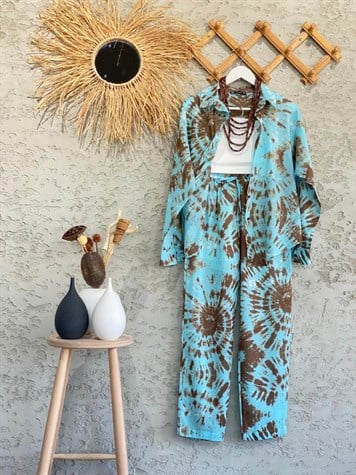 Batik Desenli Takım (Mavi)