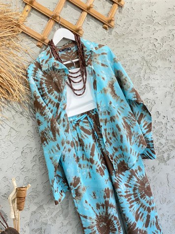 Batik Desenli Takım (Mavi)
