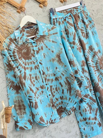 Batik Desenli Takım (Mavi)