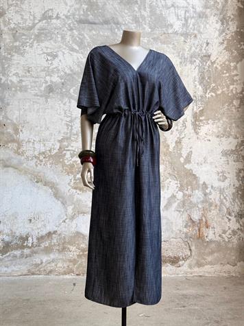 Bel Ayarlanabilir Büzgü Detaylı Elbise (Antrasit)