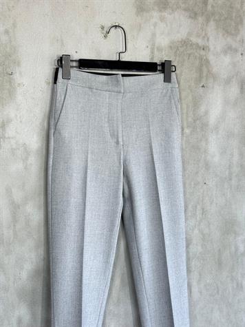 Bel Lastik Detaylı Kumaş Pantolon (Gri)