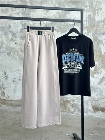 Belden Arma Detaylı Kadın Pantolon (Bej)