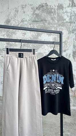 Belden Arma Detaylı Kadın Pantolon (Bej)