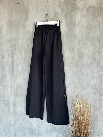Belden Lastikli Bol Paça Eşofman Pantolon (Siyah)