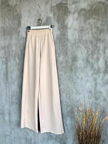 Belden Lastikli Bol Paça Eşofman Pantolon (Bej)