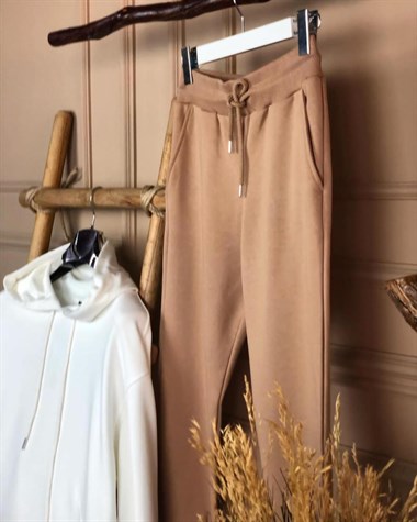 Beli lastikli Eşofman Pantolon (BEYAZ& VİZON)