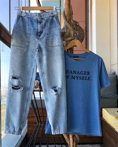 Beli Lastikli Kargo Pantolon