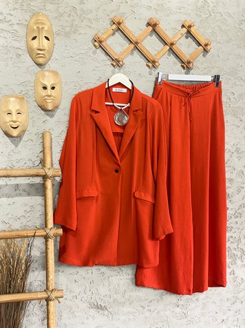 Blazer Ceketli Aerobin Kumaş Takım