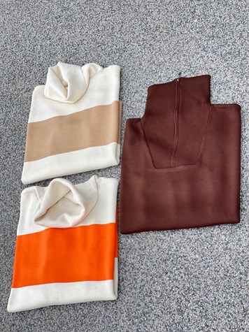 Boğazdan Fermuarlı Çelik Örgülü Oversize Kazak (kahve)