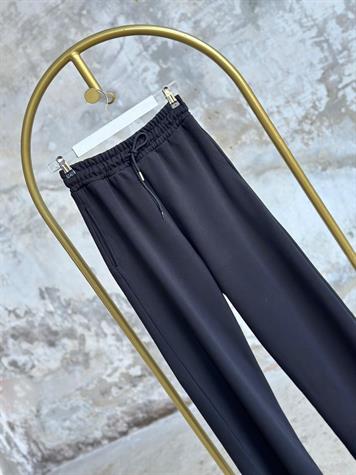 Bol Paça Yüksek Bel Pantolon (Siyah)