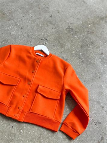 Bomber Kaşe Ceket (Oranj)
