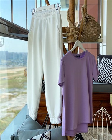 Boyfriend Model İki İplik Penye Kumaş Eşofman Pantolon