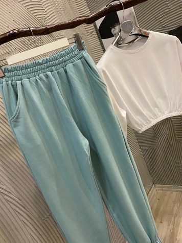 Boyfriend Model Yazlık Penye Tok Kumaş Eşofman Pantolon (MİNT)