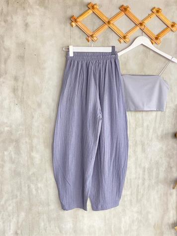 Bürümcük Kumaş Şalvar Model Pantolon (Gri)