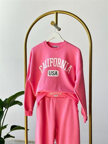 Calıfornıa Yazı Baskılı Takım (Pembe)