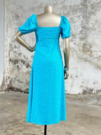 Önden Full Düğmeli Prenses Model Elbise (Turkuaz)