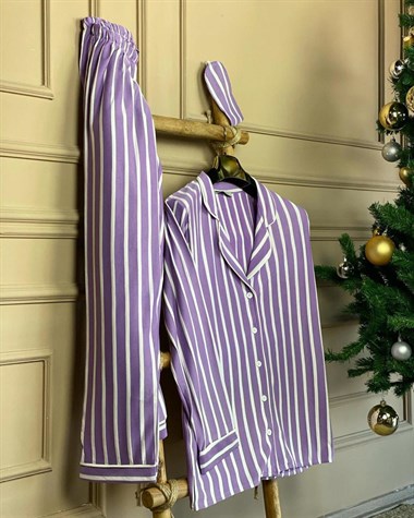 Çizgili Pijama Takımı (MOR)