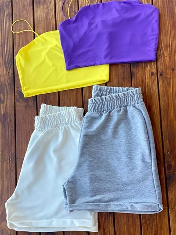 Crop Atlet (Mor, Oranj, Fuşya, Sarı)