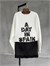 Dantel Nakış Yazılı Şardonlu Sweatshirt (Ekru)