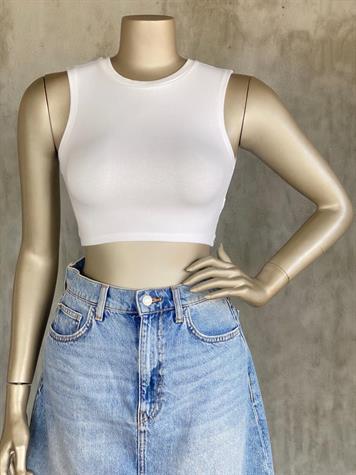 Dilvin Crop Top (Beyaz/Siyah/Bej)