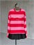 District Originals Baskılı Çizgili Oversize Sweatshirt  (Pembe)