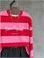 District Originals Baskılı Çizgili Oversize Sweatshirt  (Pembe)