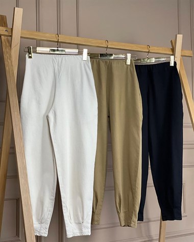 Dokuma Gabardin Kumaş Pantolon (CAMEL)