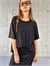 Drapeli Etek & Oversize Bluz Takım(Siyah)